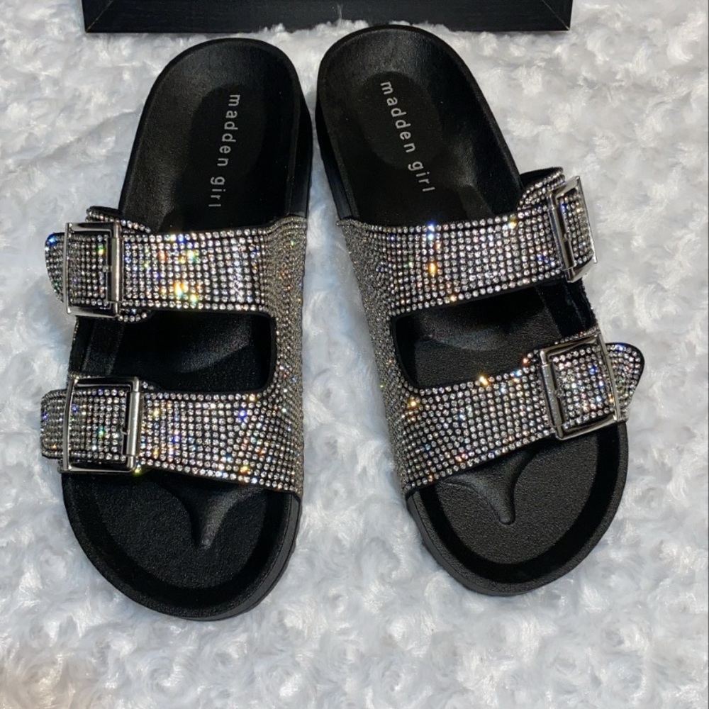 Madden Teddy Women's Rhinestone SlipOn Sandal